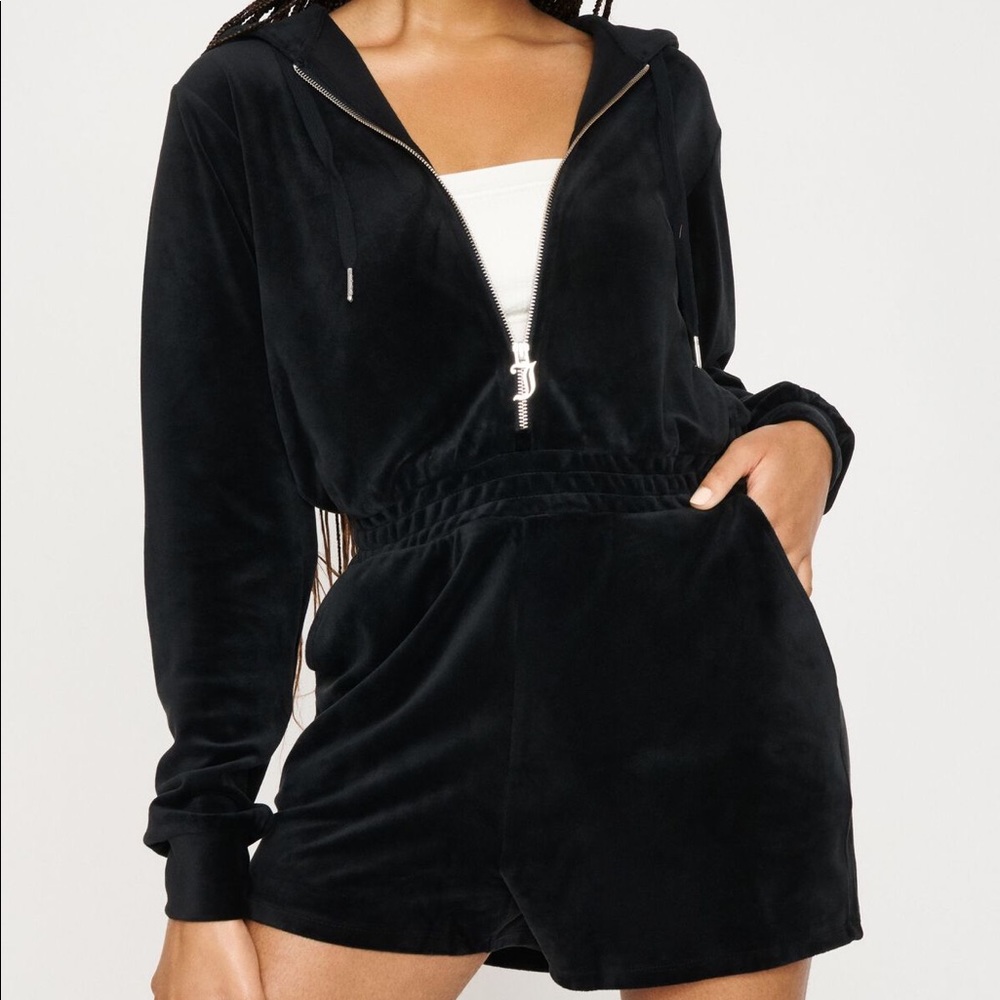 NWT Juicy Couture velour hooded romper